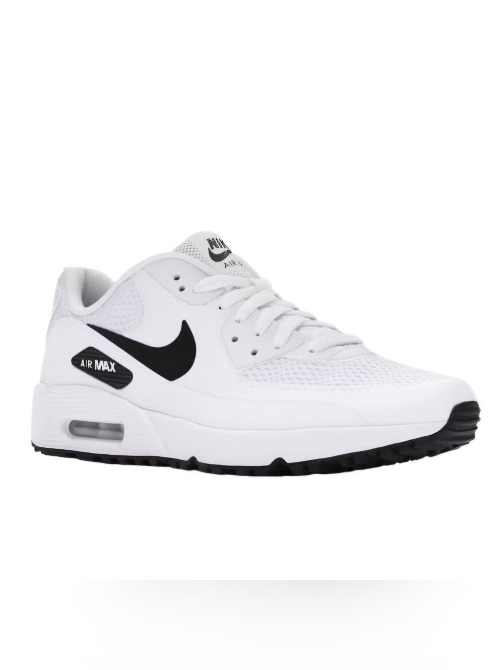 NEW Nike Air Max 90 GOLF Youth White and Black Air Max Low-Top Sneaker